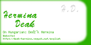 hermina deak business card